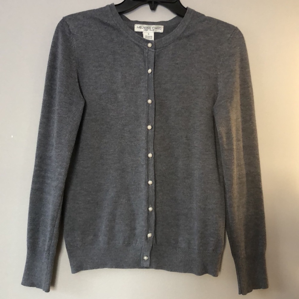 Grey Cardigan Sweater